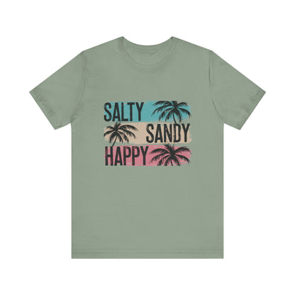 Salty Sandy Happy T-Shirt, Sandy Toes Salty Breeze Tee - PopCultureByDesign36
