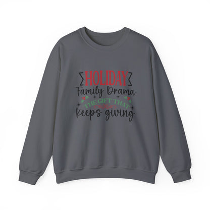 Holiday Family Drama The Gift That Keeps Giving Sweatshirt, Family Matching - PopCultureByDesign36