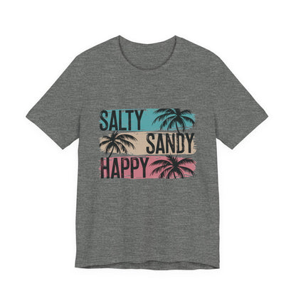 Salty Sandy Happy T-Shirt, Sandy Toes Salty Breeze Tee - PopCultureByDesign36