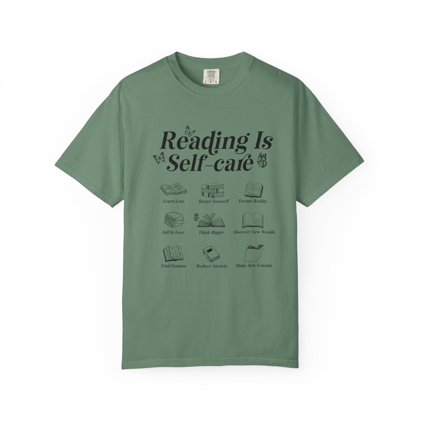 Book Lover Tee, Relaxation Vibes Shirt, Mindfulness Gift, Cozy Reading Top - PopCultureByDesign36