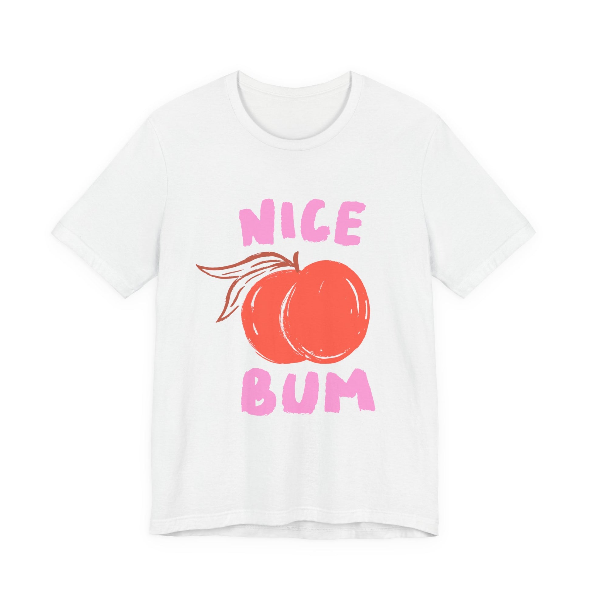 Nice Bum Peach Shirt, Cute Fruit Graphic T-Shirt, Food Lover Tee - PopCultureByDesign36