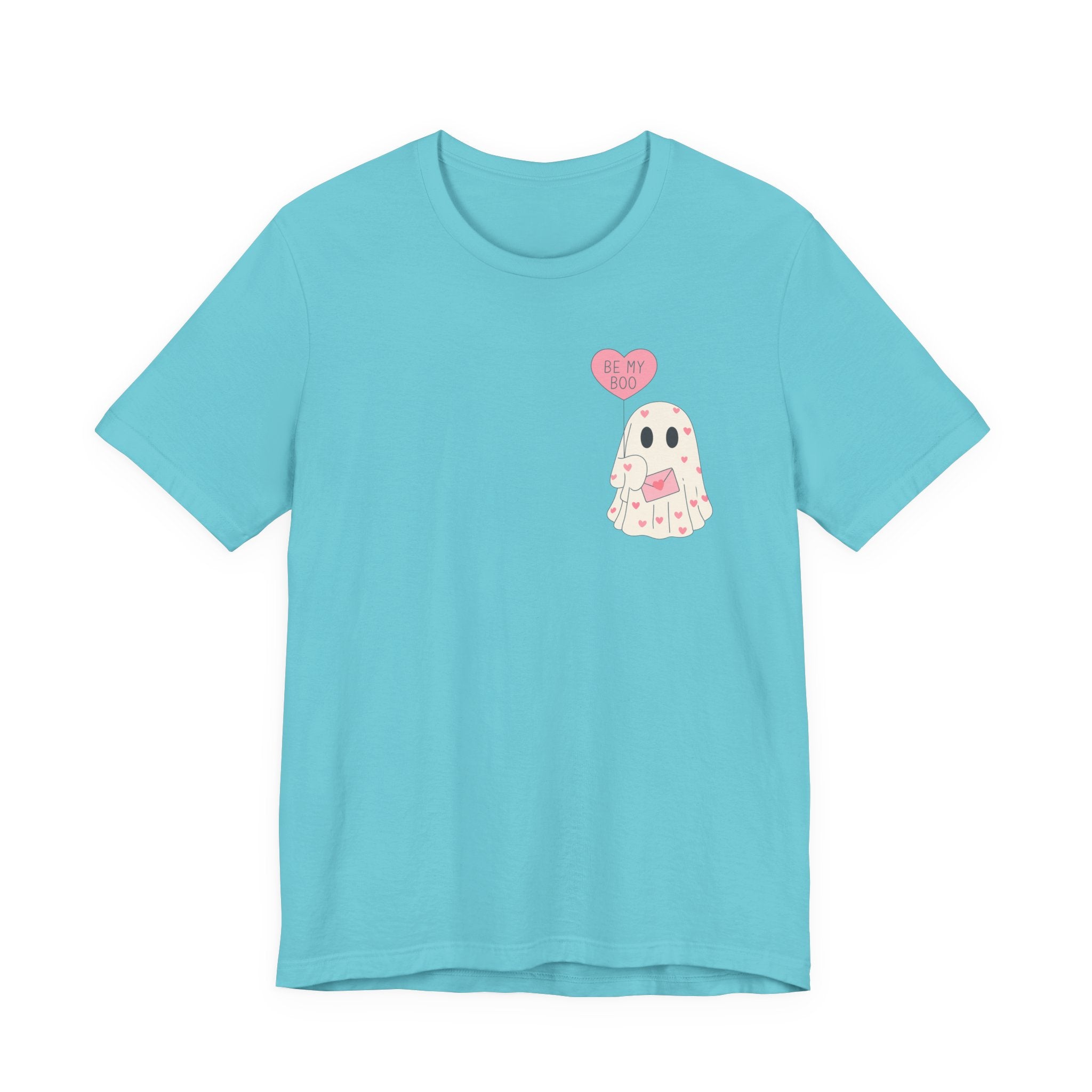 Valentine's 'Be My Boo' Ghost Tee — Cute Ghost Holding 'Be Mine' Balloon by PopCultureByDesign36