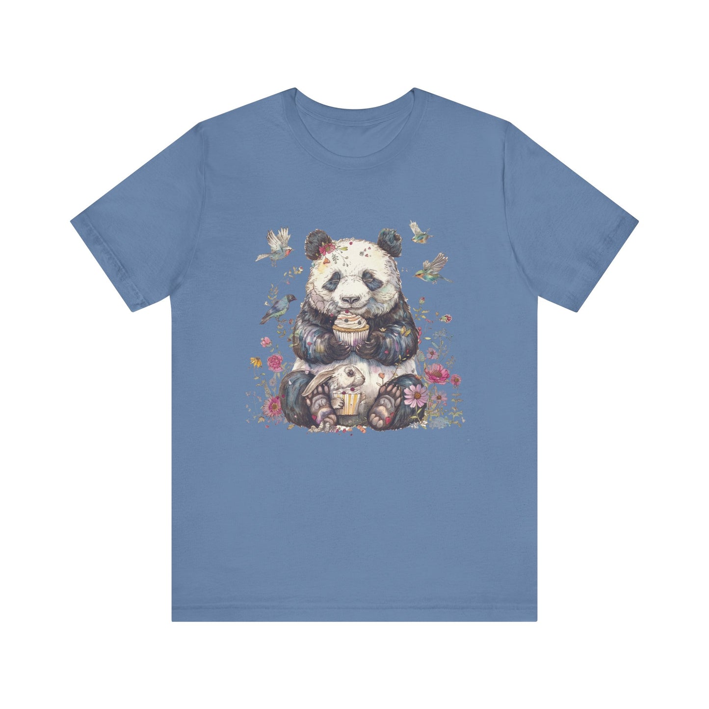 Cute Panda Eating Cupcake Shirt, Panda Tshirt Girls, Panda Lover Shirt - PopCultureByDesign36