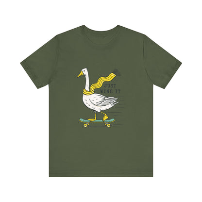 Pun Humor Bird Tee, Bird Lover Gift, Funny Bird Shirt, Skateboard Goose - PopCultureByDesign36