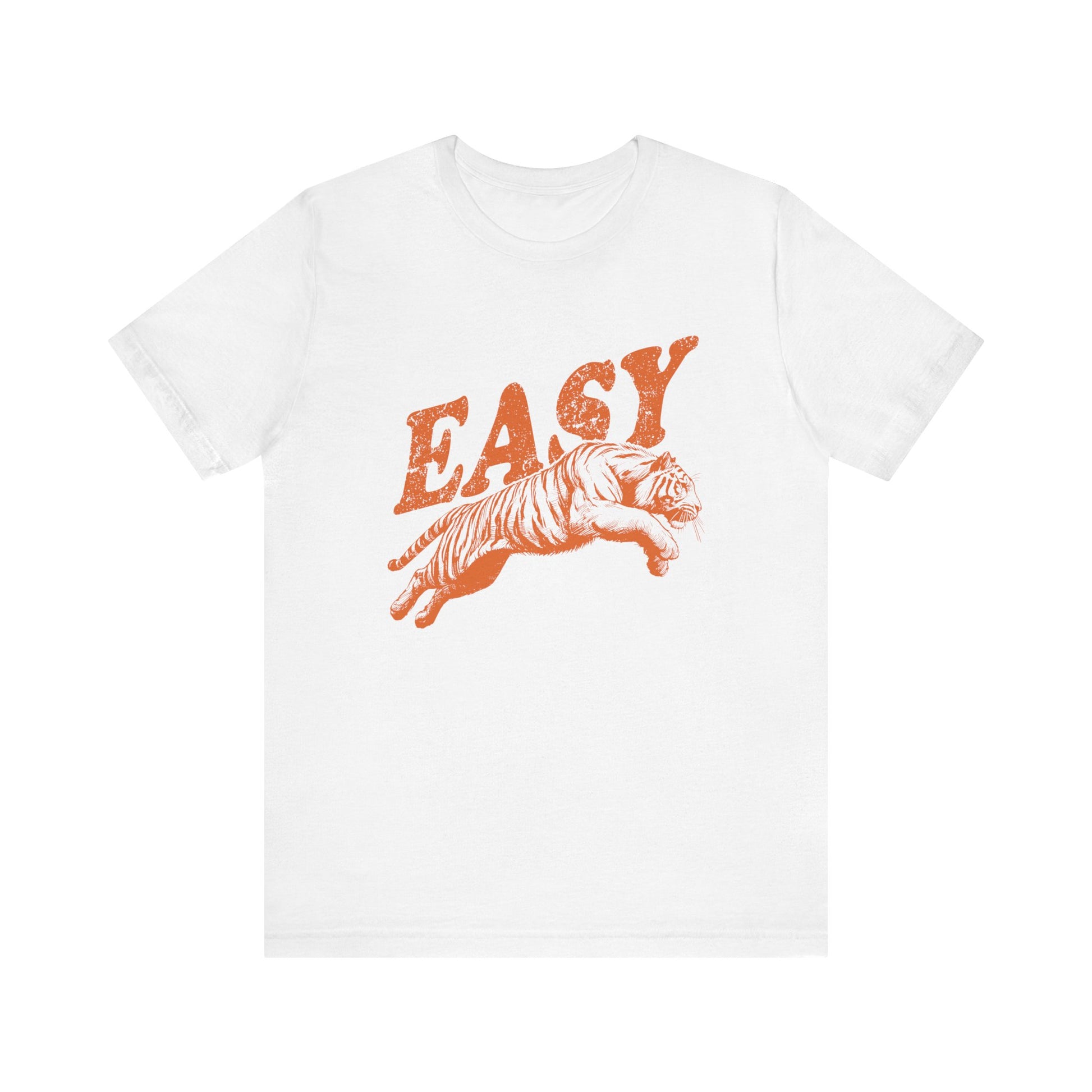 Easy Orange Tiger Shirt, Retro Boho Tee, Hippie Clothes, Indie Shirt - PopCultureByDesign36