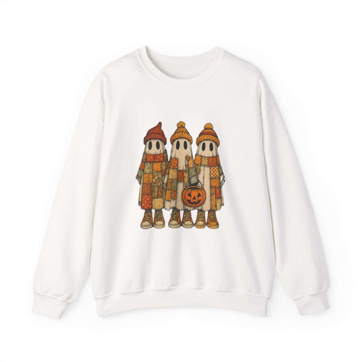 Halloween Ghost Trio Sweatshirt, Cute Fall Outfits, Spooky Season - PopCultureByDesign36