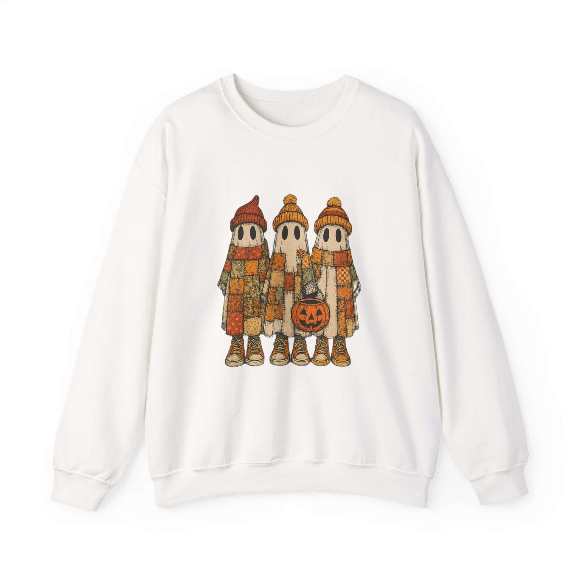 Halloween Ghost Trio Sweatshirt, Cute Fall Outfits, Spooky Season - PopCultureByDesign36