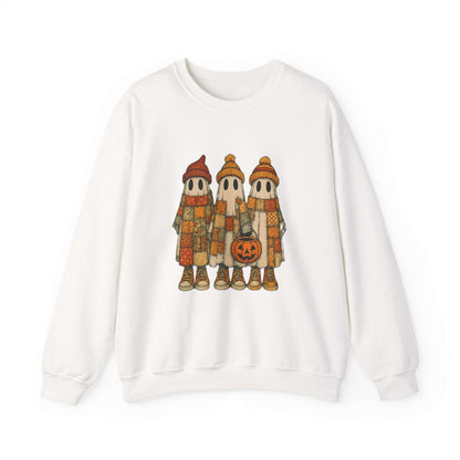 Halloween Ghost Trio Sweatshirt, Cute Fall Outfits, Spooky Season - PopCultureByDesign36