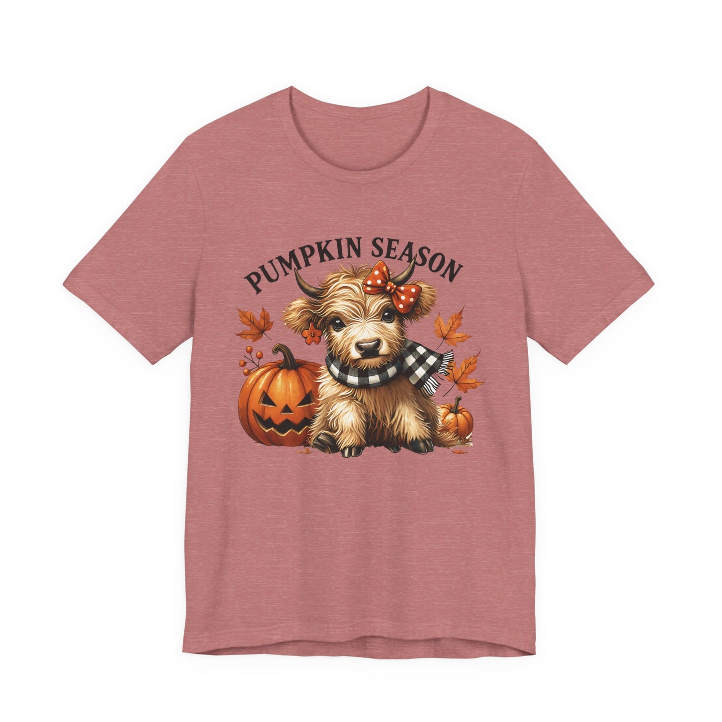Pumpkin season, cute highland cow, baby cow shirt, Cute Cow shirt - PopCultureByDesign36