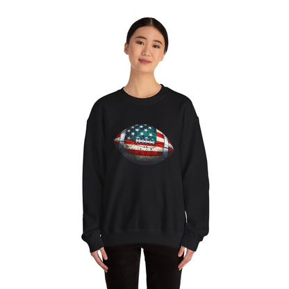 Patriotic Football Sweatshirt, Football Mom, Gameday Sweatshirt - PopCultureByDesign36