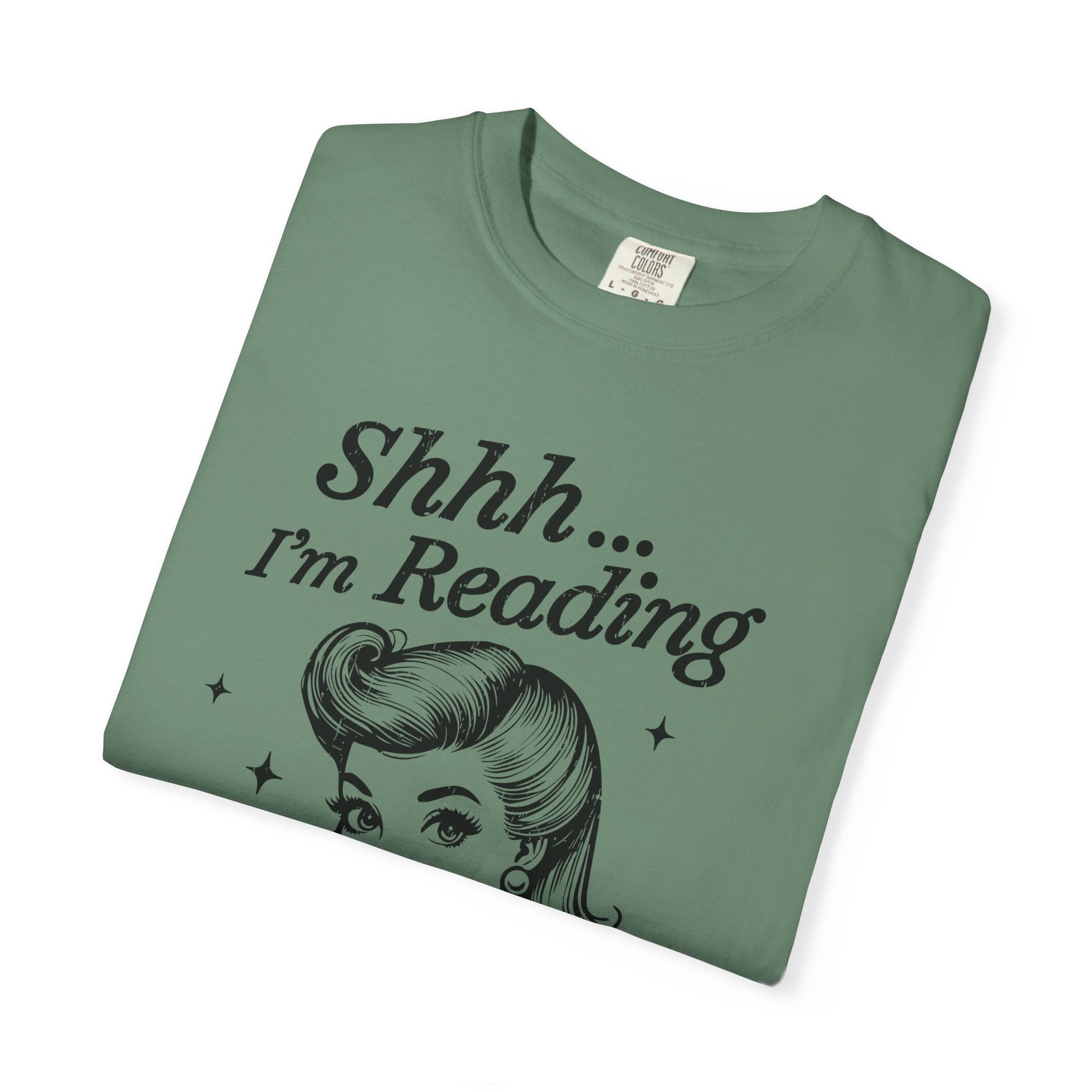 Shh I'm reading Comfort Colors® Unisex T-shirt, Book Lover Tee - PopCultureByDesign36