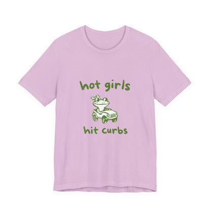 Hot Girls Hit Curbs Shirt, Funny Meme Graphic Tee, Y2K Vintage Humor - PopCultureByDesign36