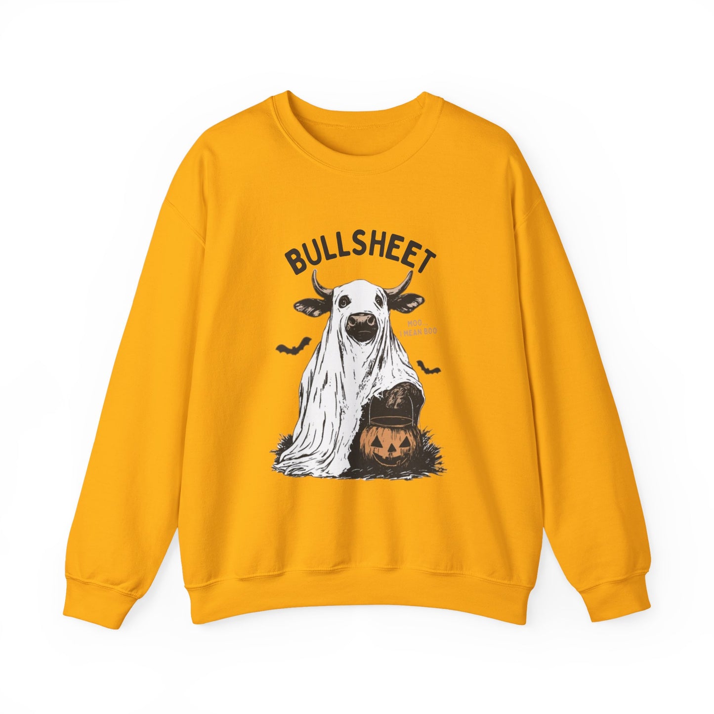 Bull Sheet Sweatshirt, Halloween Ghost Cow Sweatshirt, Trick or Treat Shirt - PopCultureByDesign36