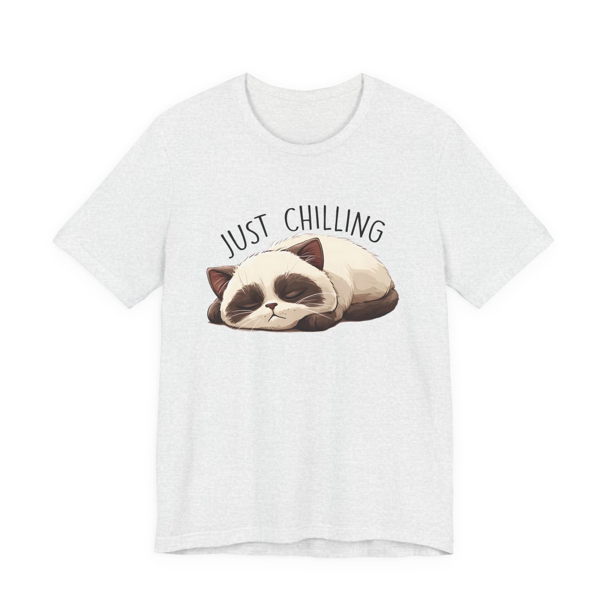 Just Chilling, Lazy Cat Shirt, Cute Cat Shirt, Cat Lover Gift, Funny Cat Shirt - PopCultureByDesign36