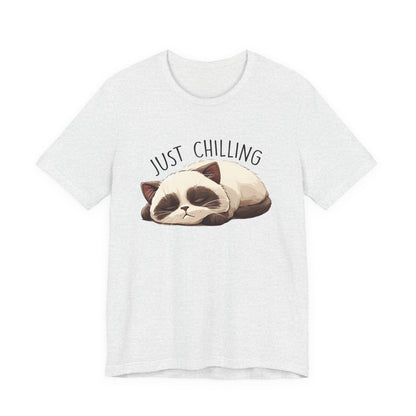 Just Chilling, Lazy Cat Shirt, Cute Cat Shirt, Cat Lover Gift, Funny Cat Shirt - PopCultureByDesign36