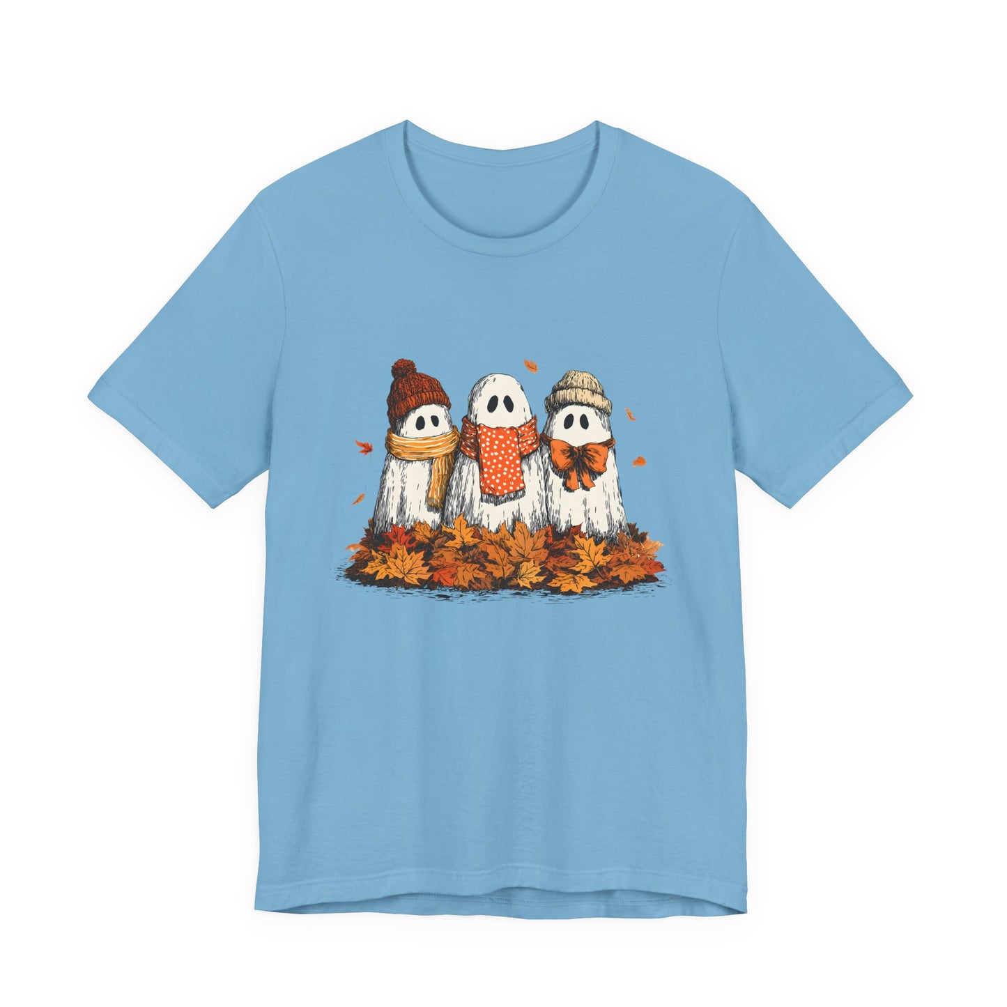 Cute Fall Ghosts Tee, Halloween T-Shirt, Ghost Graphic Tee - PopCultureByDesign36