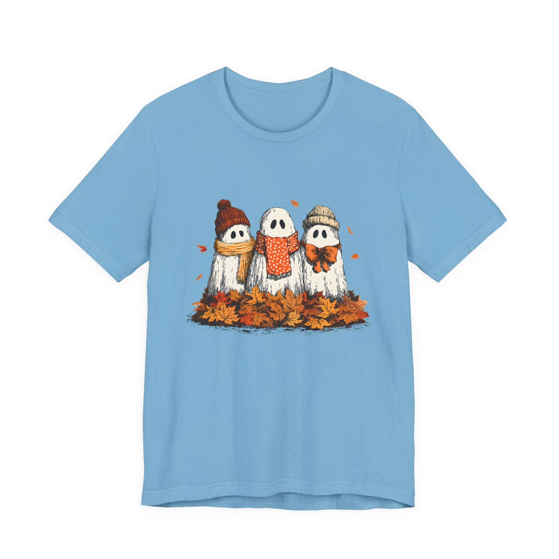 Cute Fall Ghosts Tee, Halloween T-Shirt, Ghost Graphic Tee - PopCultureByDesign36