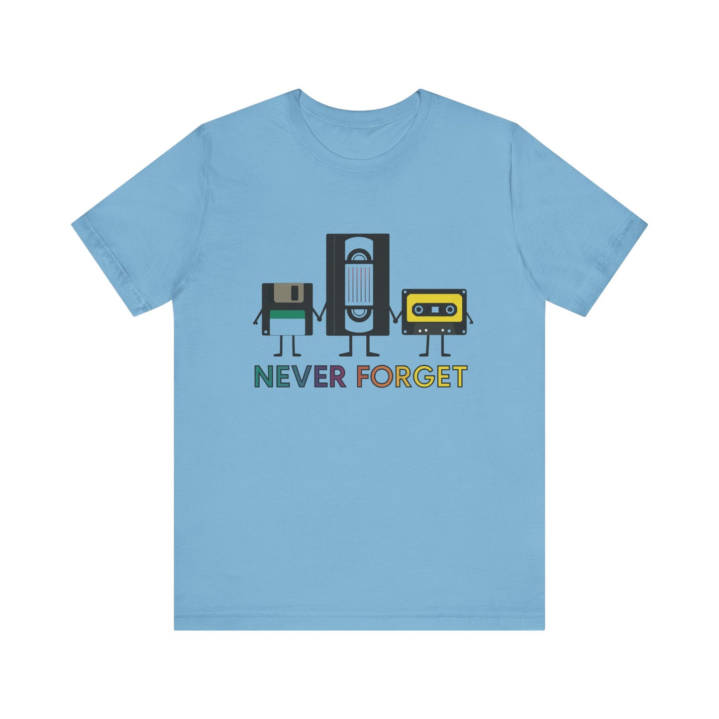 Retro VHS & Cassette Tape Unisex Tee, Vintage Never Forget T-Shirt - PopCultureByDesign36