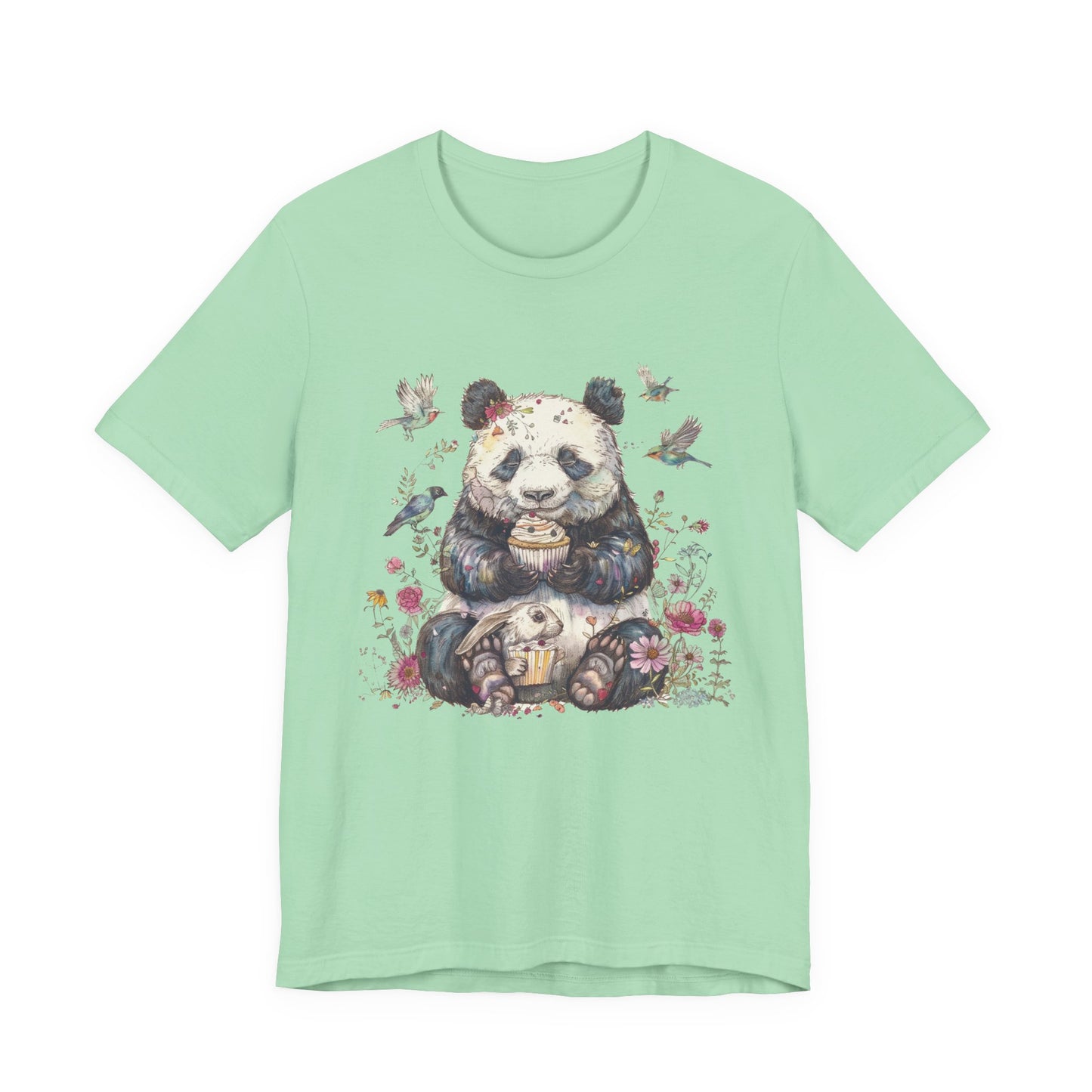 Cute Panda Eating Cupcake Shirt, Panda Tshirt Girls, Panda Lover Shirt - PopCultureByDesign36
