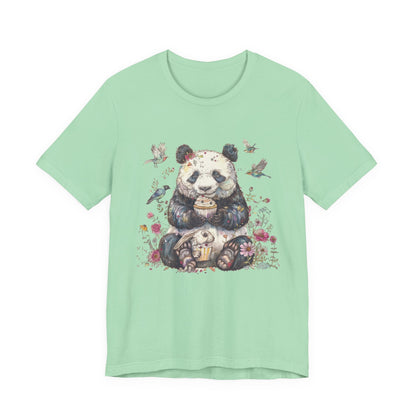Cute Panda Eating Cupcake Shirt, Panda Tshirt Girls, Panda Lover Shirt - PopCultureByDesign36