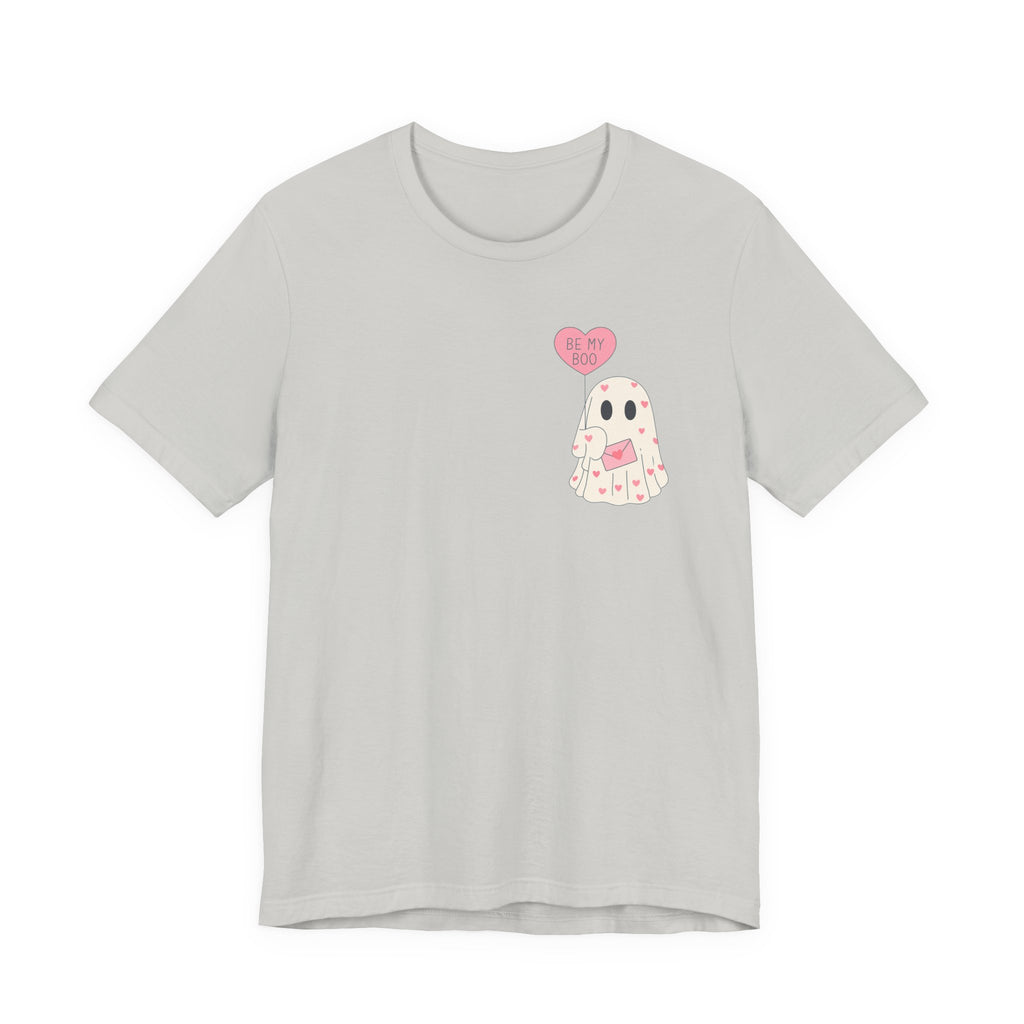 Valentine's 'Be My Boo' Ghost Tee — Cute Ghost Holding 'Be Mine' Balloon by PopCultureByDesign36