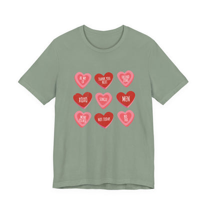 Candy Heart Shirt, Valentine's Day Gift, Conversation Hearts Shirt - PopCultureByDesign36