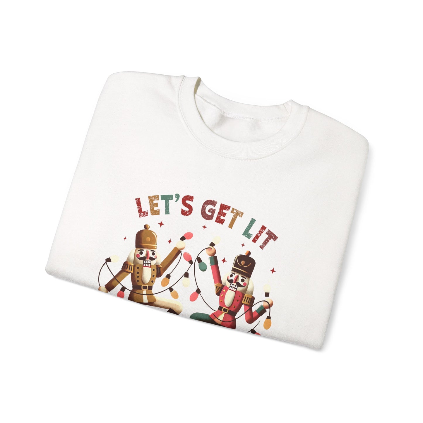 Let's get lit sweatshirt , Funny nutcracker Christmas shirt, Funny nutcracker - PopCultureByDesign36