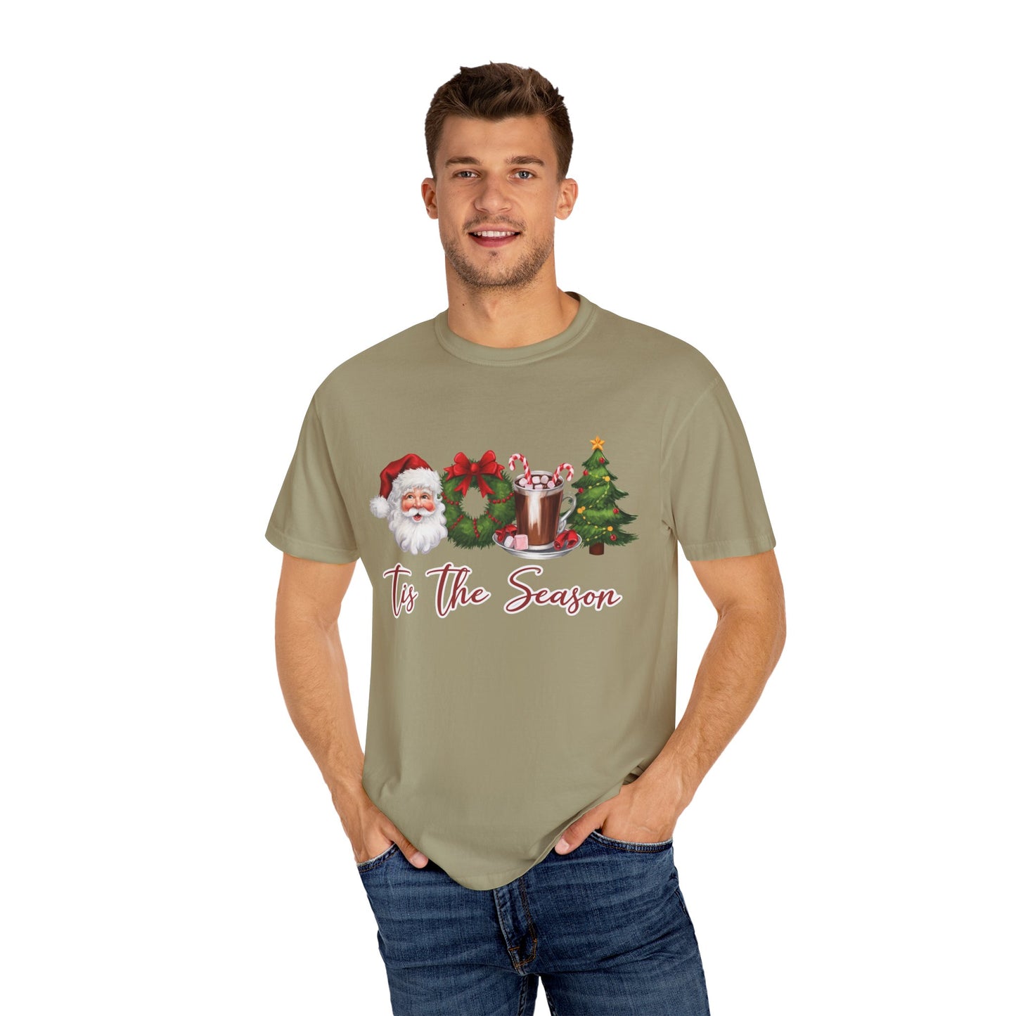 Comfort Colors® Retro Christmas, Tis the Season, Santa Claus Watercolor Christmas - PopCultureByDesign36