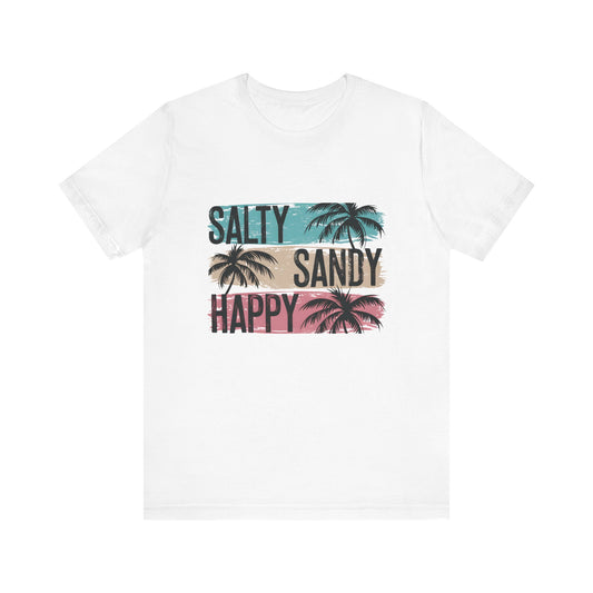 Salty Sandy Happy T-Shirt, Sandy Toes Salty Breeze Tee - PopCultureByDesign36