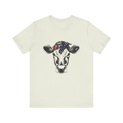Highland Cow shirt, American Flag Shirt, Funny Cow Shirt, Independence Day - PopCultureByDesign36