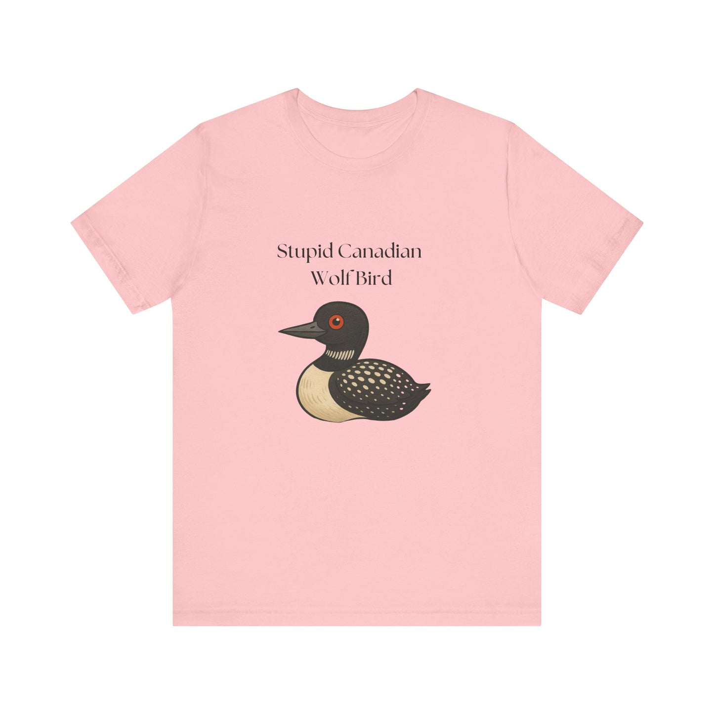 Funny Hockey Shirt — "Stupid Canadian Wolf Bird" Tee