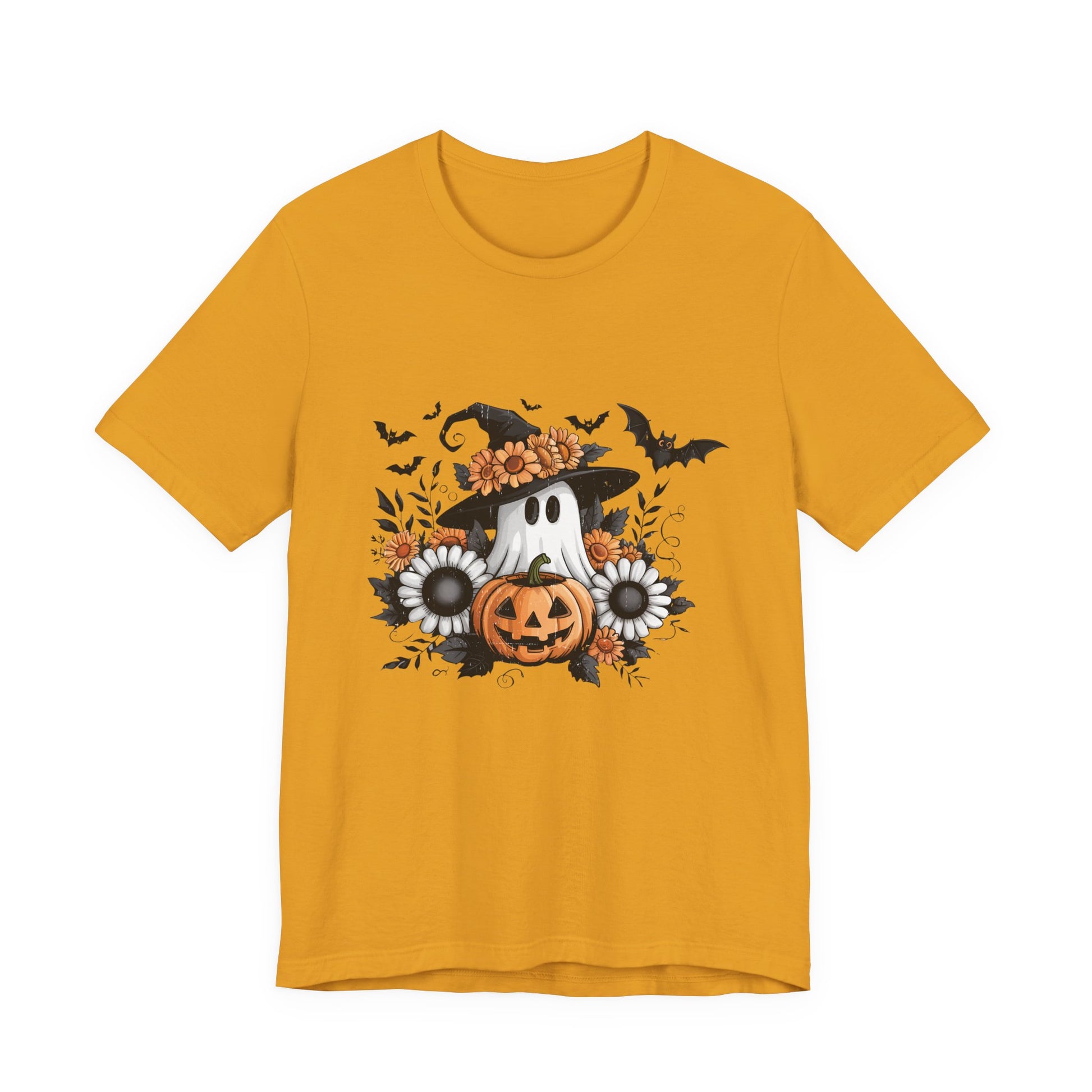 Funny Ghost Pumpkin Shirt, Boho Ghost Shirt, Soft floral ghost - PopCultureByDesign36