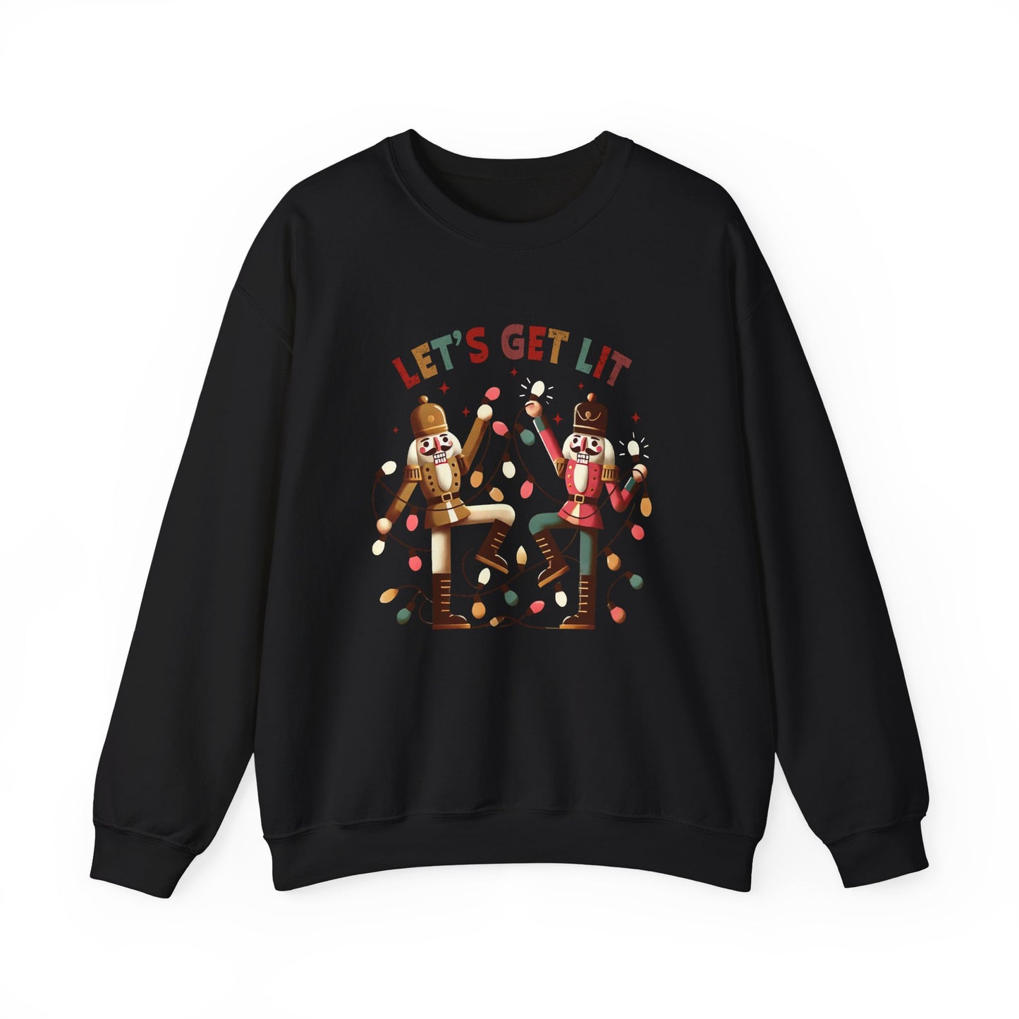 Let's get lit sweatshirt , Funny nutcracker Christmas shirt, Funny nutcracker - PopCultureByDesign36
