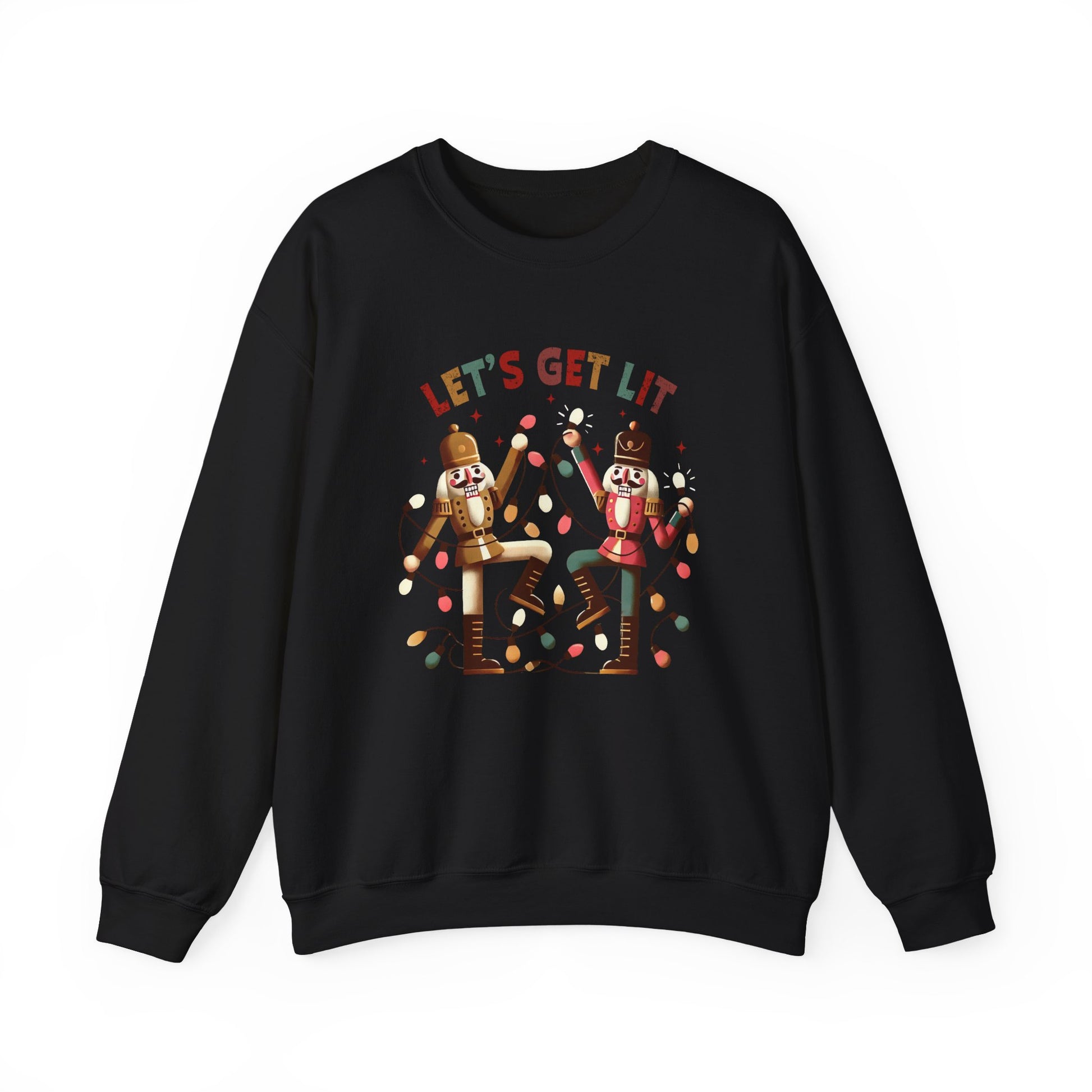 Let's get lit sweatshirt , Funny nutcracker Christmas shirt, Funny nutcracker - PopCultureByDesign36