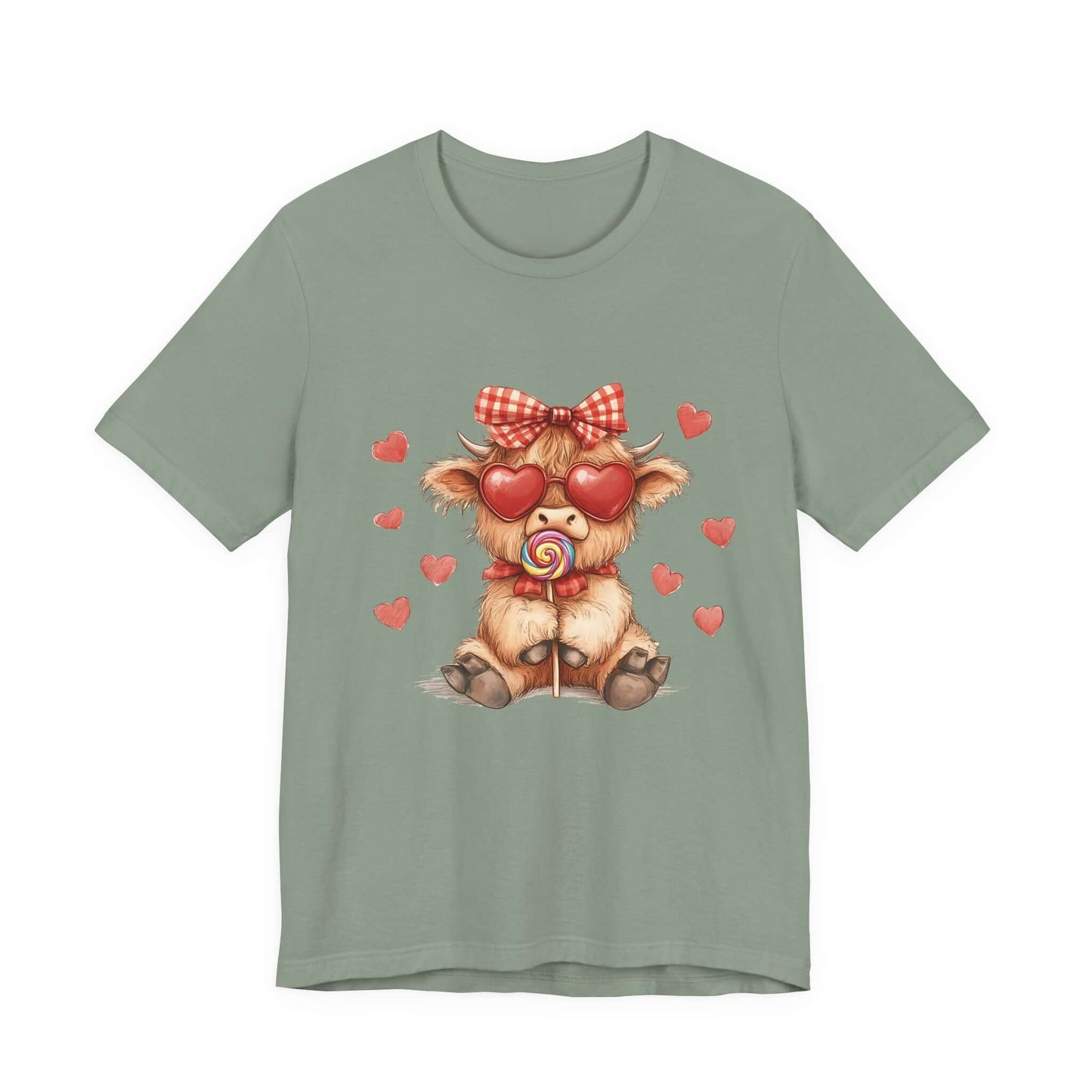 Valentines Highland Cow Shirt, Highland Cow Valentines Shirt, Cow Lover - PopCultureByDesign36