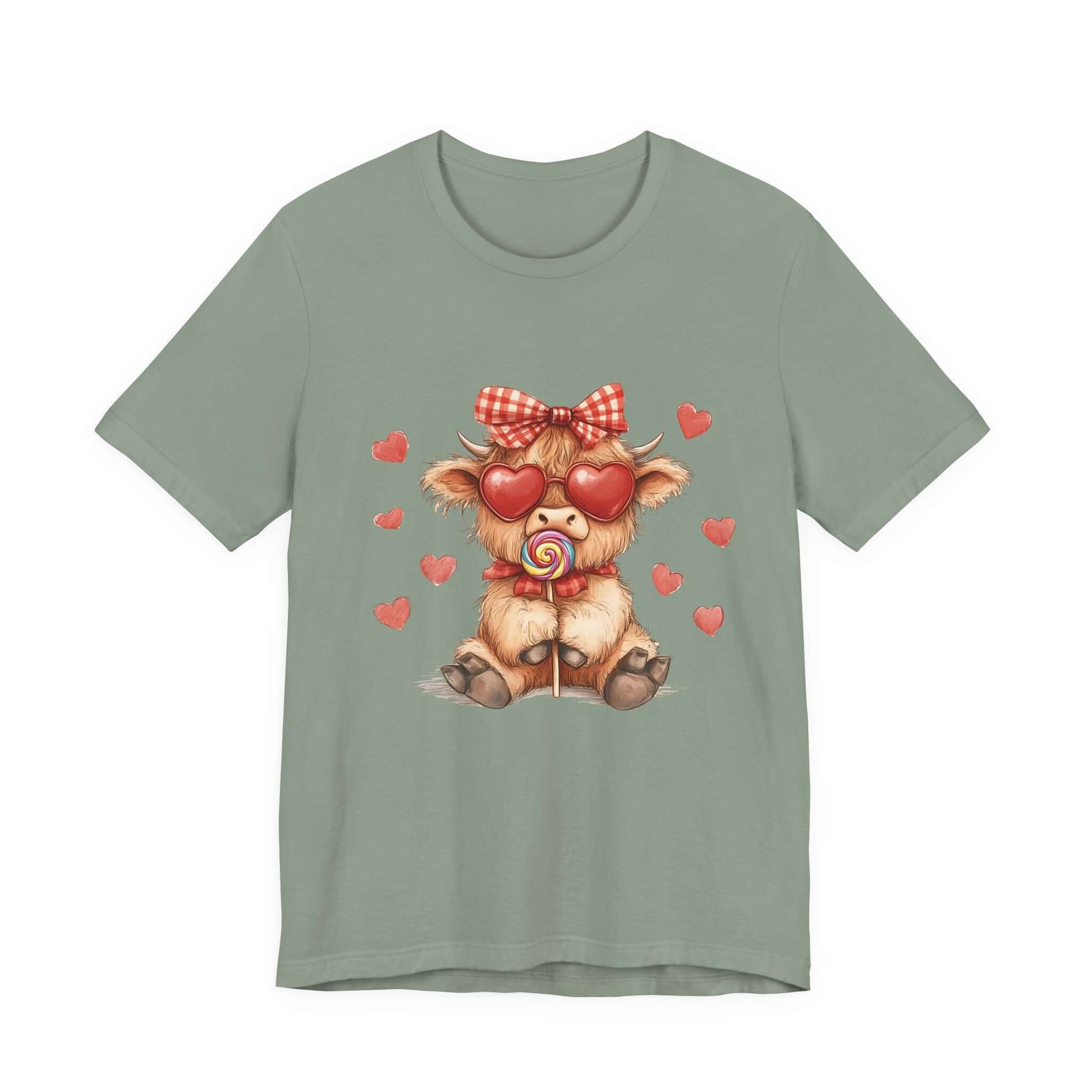 Valentines Highland Cow Shirt, Highland Cow Valentines Shirt, Cow Lover - PopCultureByDesign36