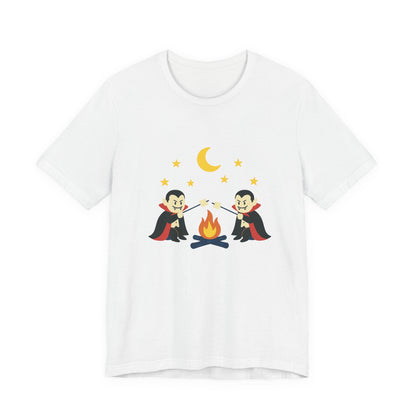 Camping Dracula Tee, Halloween Shirt, Spooky Camping Top - PopCultureByDesign36