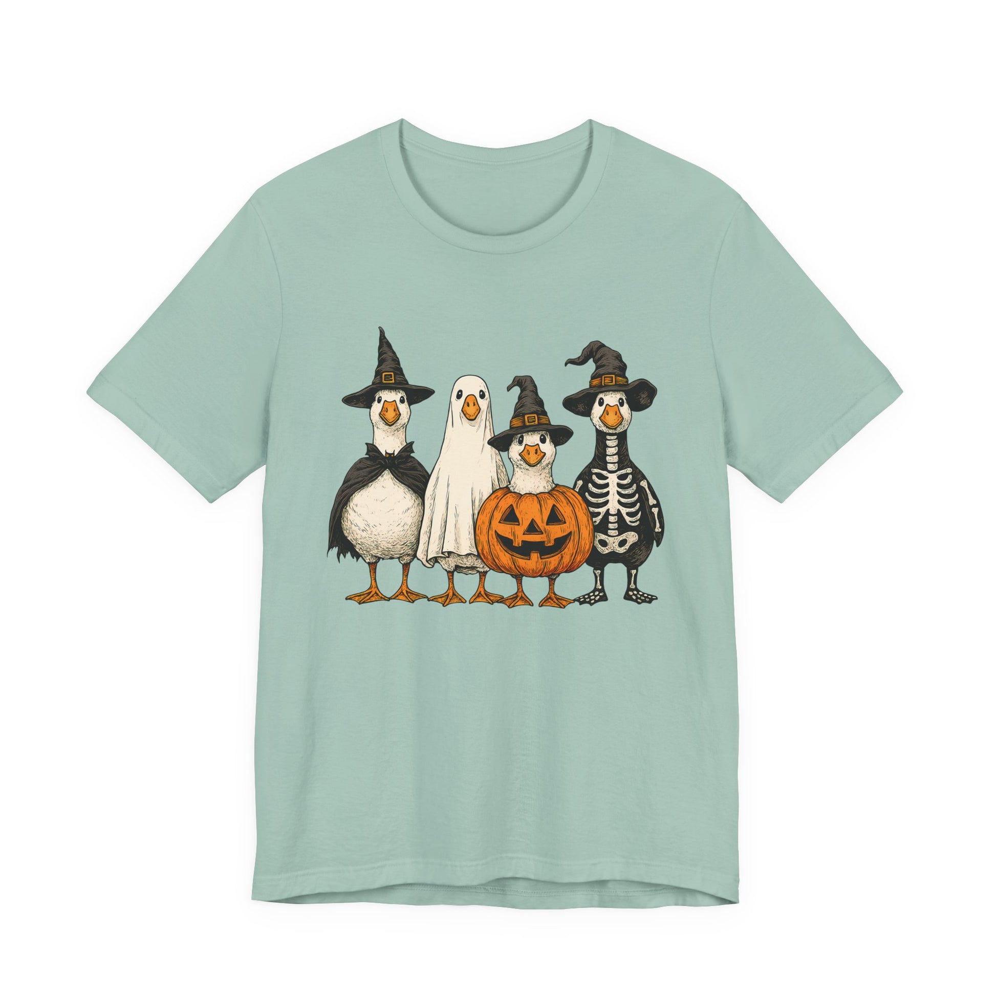 Duck Halloween Tee, Funny Halloween Duck Shirt, Quirky Bird Top - PopCultureByDesign36