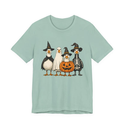 Duck Halloween Tee, Funny Halloween Duck Shirt, Quirky Bird Top - PopCultureByDesign36