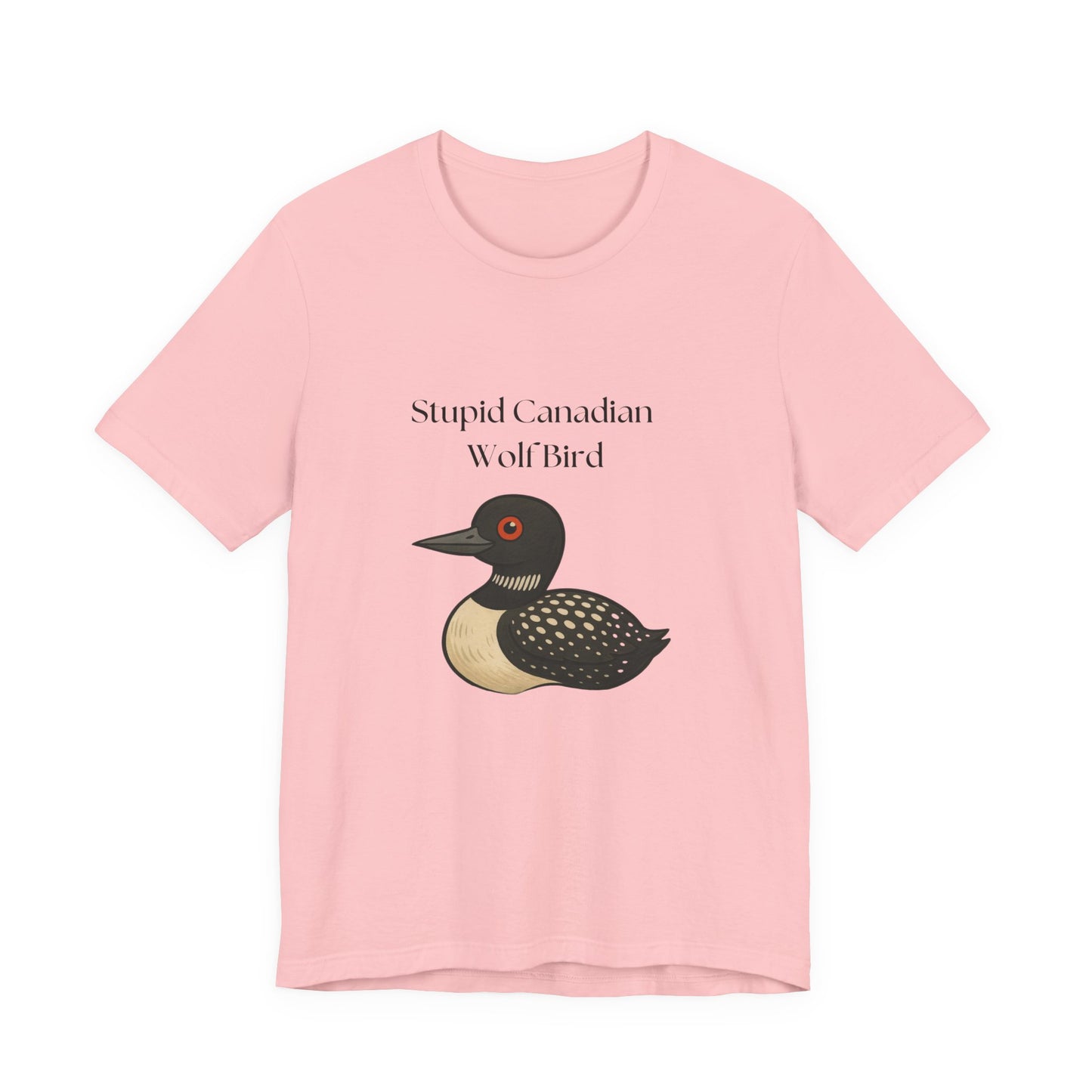 Funny Hockey Shirt — "Stupid Canadian Wolf Bird" Tee