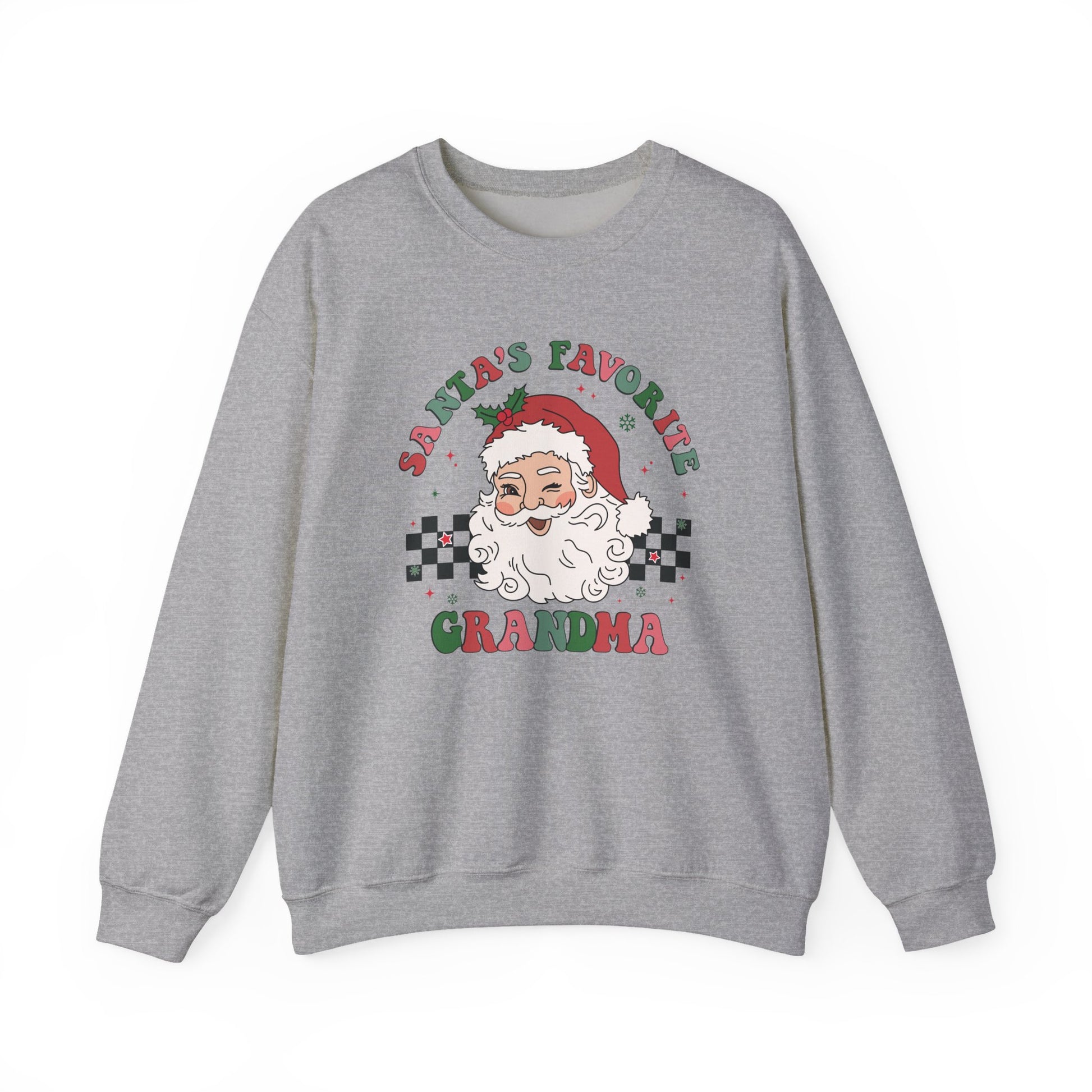 Santas Favorite Grandma, Retro Santa Sweater, Retro Santa Claus Sweatshirt - PopCultureByDesign36