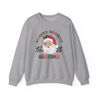 Santas Favorite Grandma, Retro Santa Sweater, Retro Santa Claus Sweatshirt - PopCultureByDesign36
