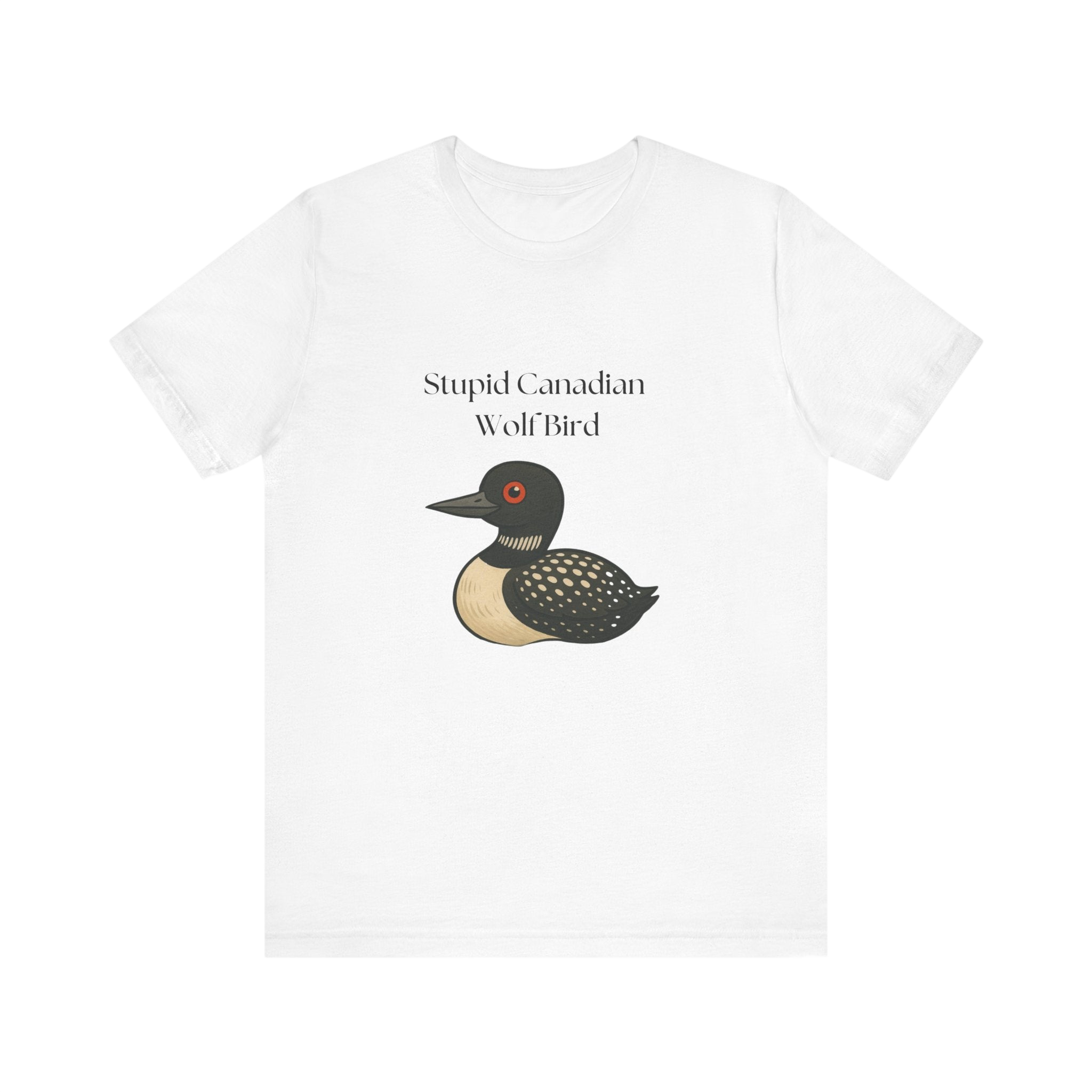 Funny Hockey Shirt — "Stupid Canadian Wolf Bird" Tee by PopCultureByDesign36