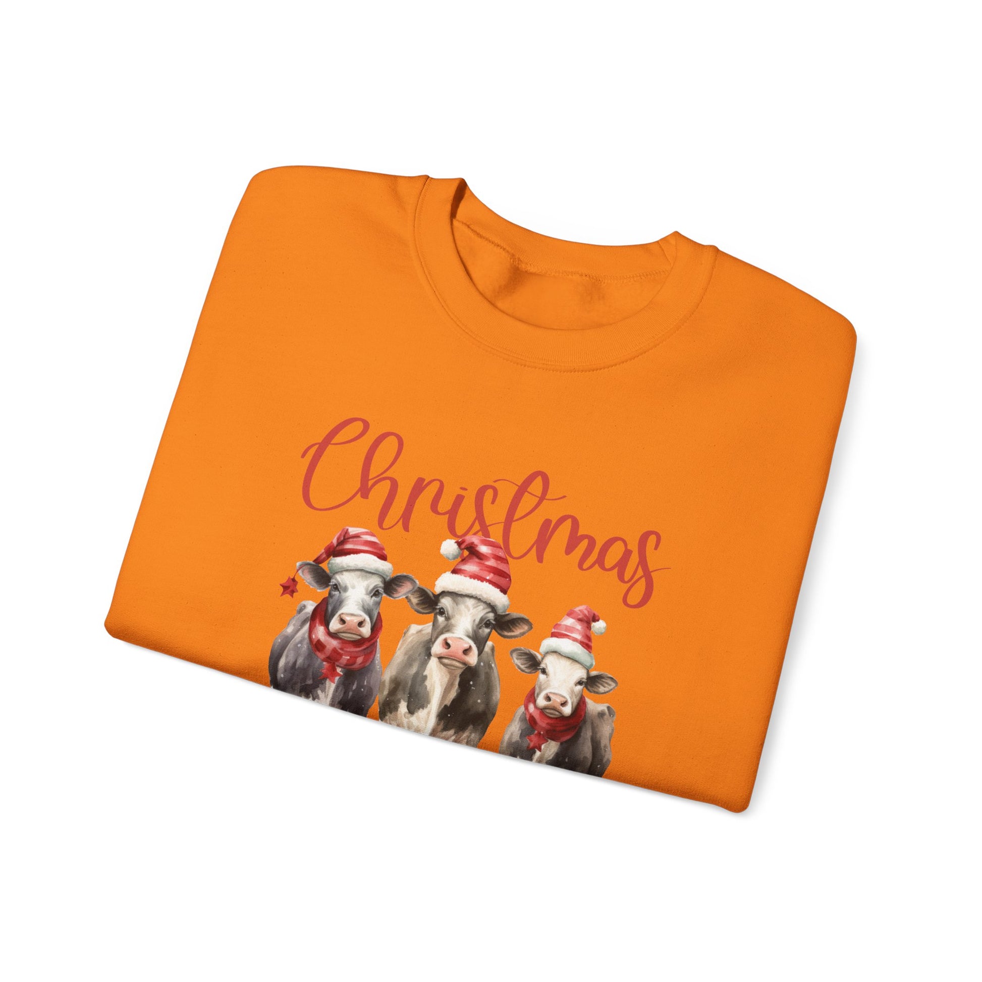 Christmas In The Barn, Cute Cow Christmas shirt, Country Farm Christmas Sweatshirt - PopCultureByDesign36