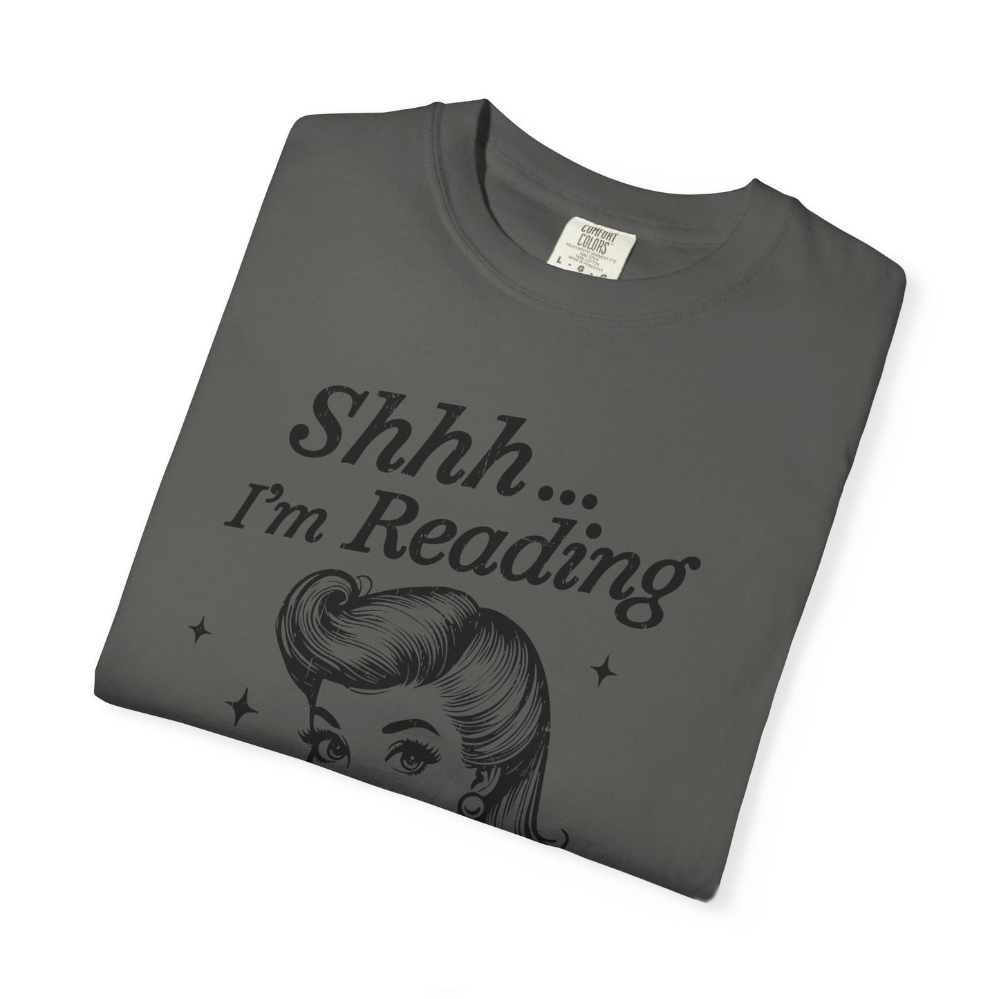 Shh I'm reading Comfort Colors® Unisex T-shirt, Book Lover Tee - PopCultureByDesign36