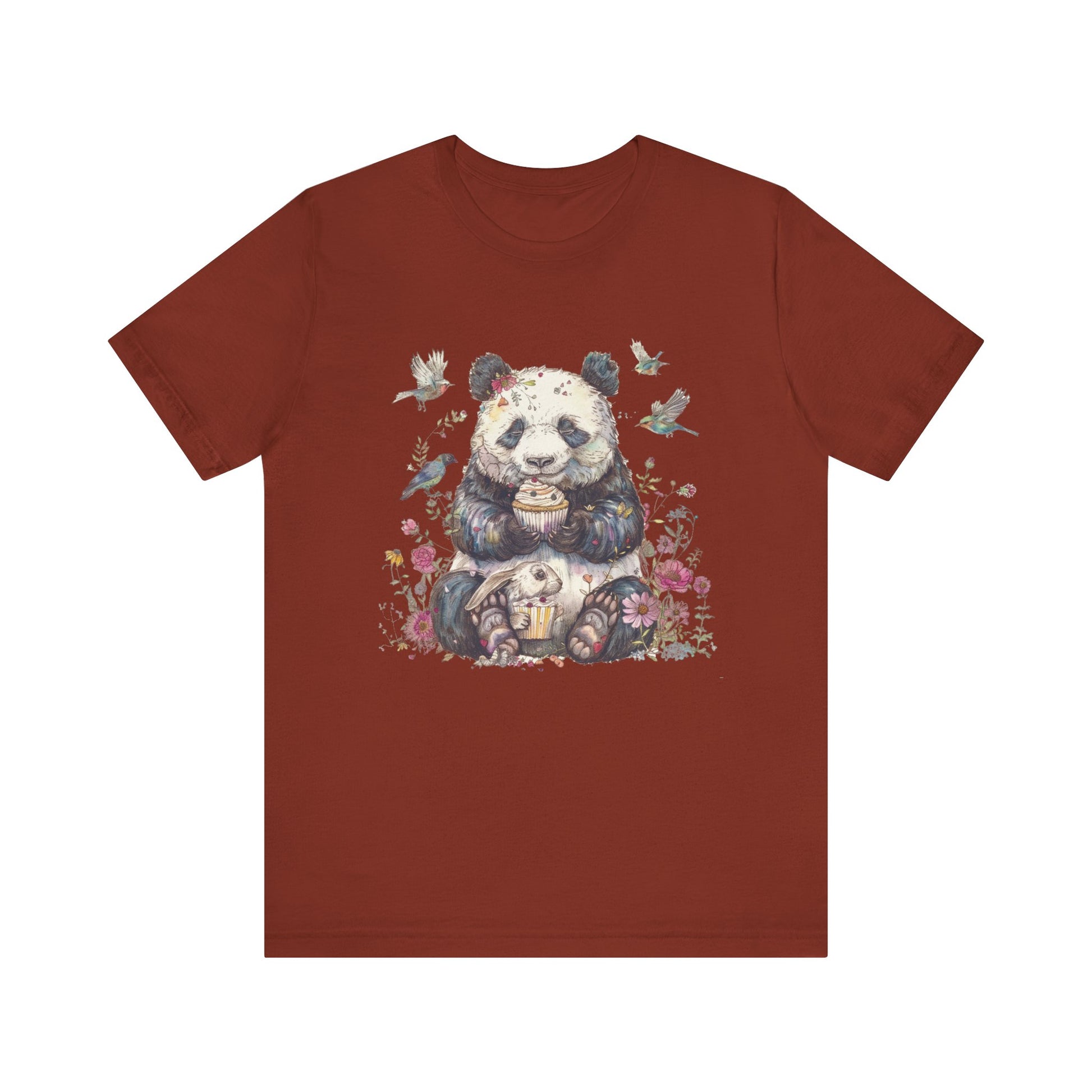Cute Panda Eating Cupcake Shirt, Panda Tshirt Girls, Panda Lover Shirt - PopCultureByDesign36