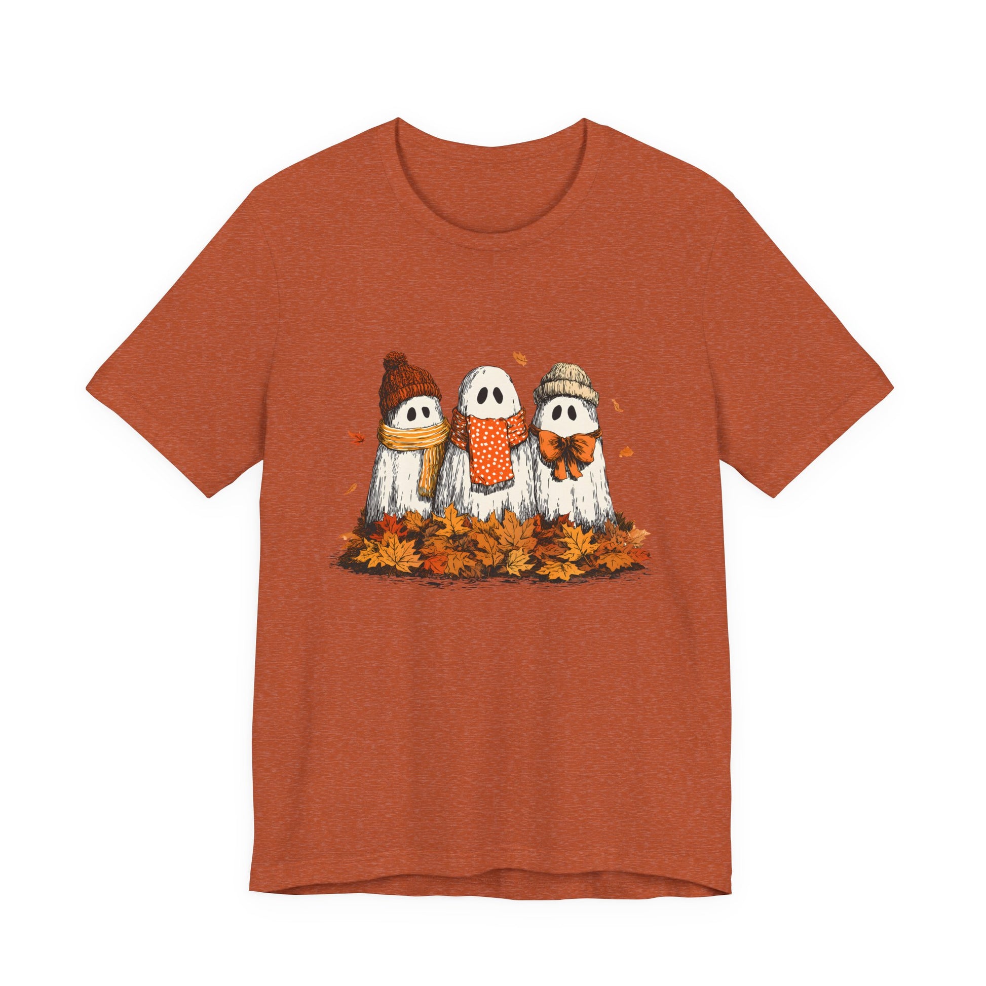 Cute Fall Ghosts Tee, Halloween T-Shirt, Ghost Graphic Tee - PopCultureByDesign36