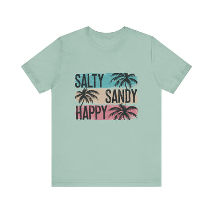 Salty Sandy Happy T-Shirt, Sandy Toes Salty Breeze Tee - PopCultureByDesign36