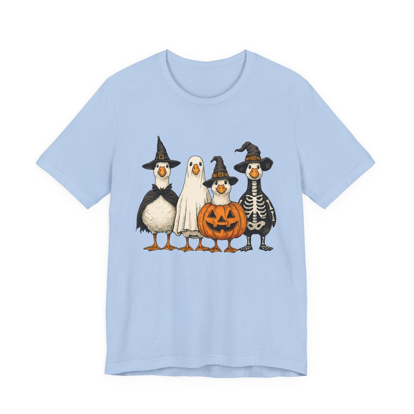 Duck Halloween Tee, Funny Halloween Duck Shirt, Quirky Bird Top - PopCultureByDesign36