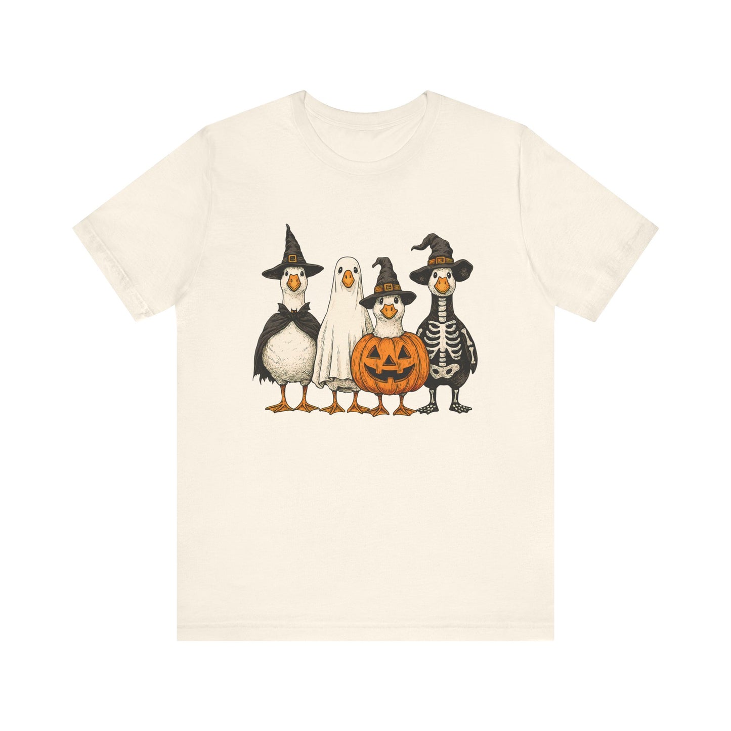 Duck Halloween Tee, Funny Halloween Duck Shirt, Quirky Bird Top - PopCultureByDesign36